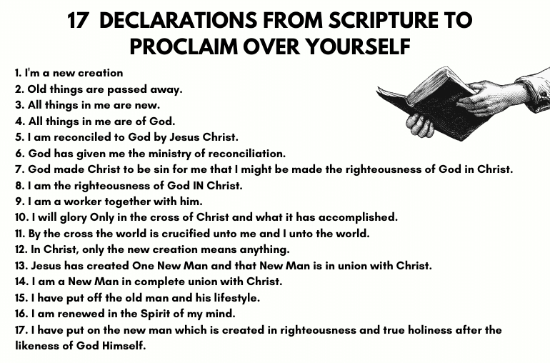 declarations from scripture to proclaim over yourself