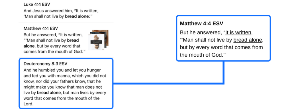 Cross referencing Bible verses